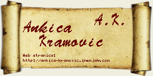Ankica Kramović vizit kartica
